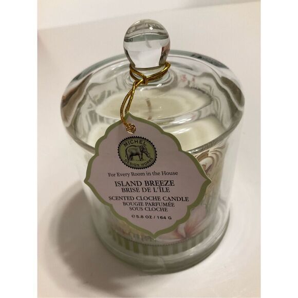 Michel Design Works Island Breeze Cloche Candle. NWT. Sealed. Tropical green gin - Picture 9 of 12